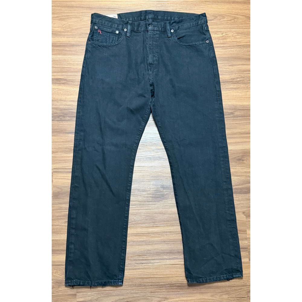 Polo Ralph Lauren Hampton Straight Leg Jeans Mens Black Denim Sz 34x30